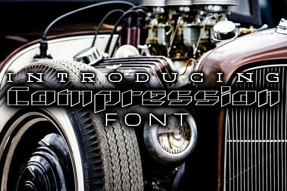 Compression Typeface: Bold & Daring Display Font for Crafters