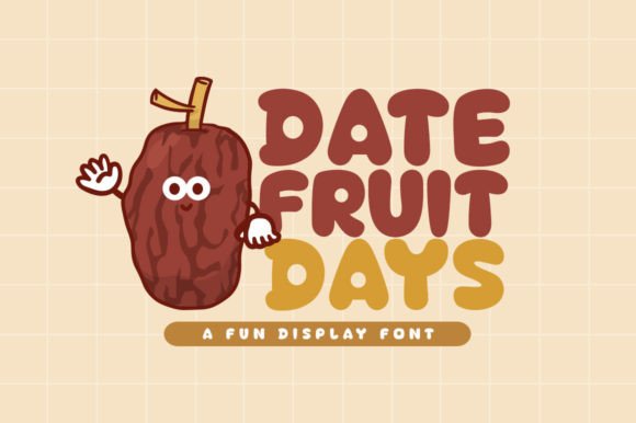 Date Fruit Days Display Font for Handmade Creators