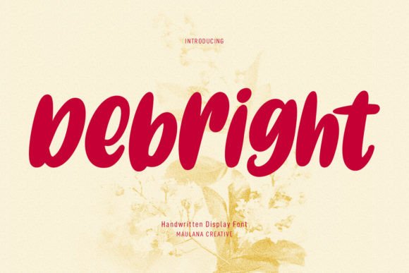 Debright: A Fat Handwritten Display Font That Gives Your Brand Personality