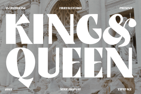 King and Queen: A Serif Display Font for Elegant Editorial Design