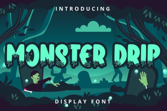 Monster Drip: A Playful, Spooky Display Font for Handmade Creators