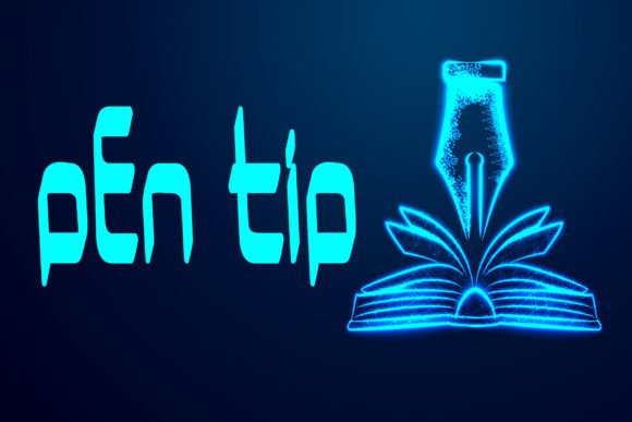 Pen Tip Display Font for Handmade Labels & Printables