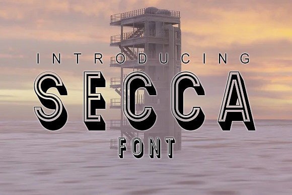 Secca: A Bold 3D Display Typeface for Modern Web Design